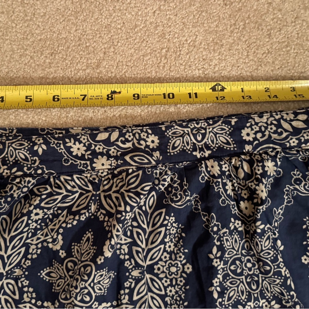 G.H. Bass & Co. Navy and White A-Line Skirt - Picture 6 of 7
